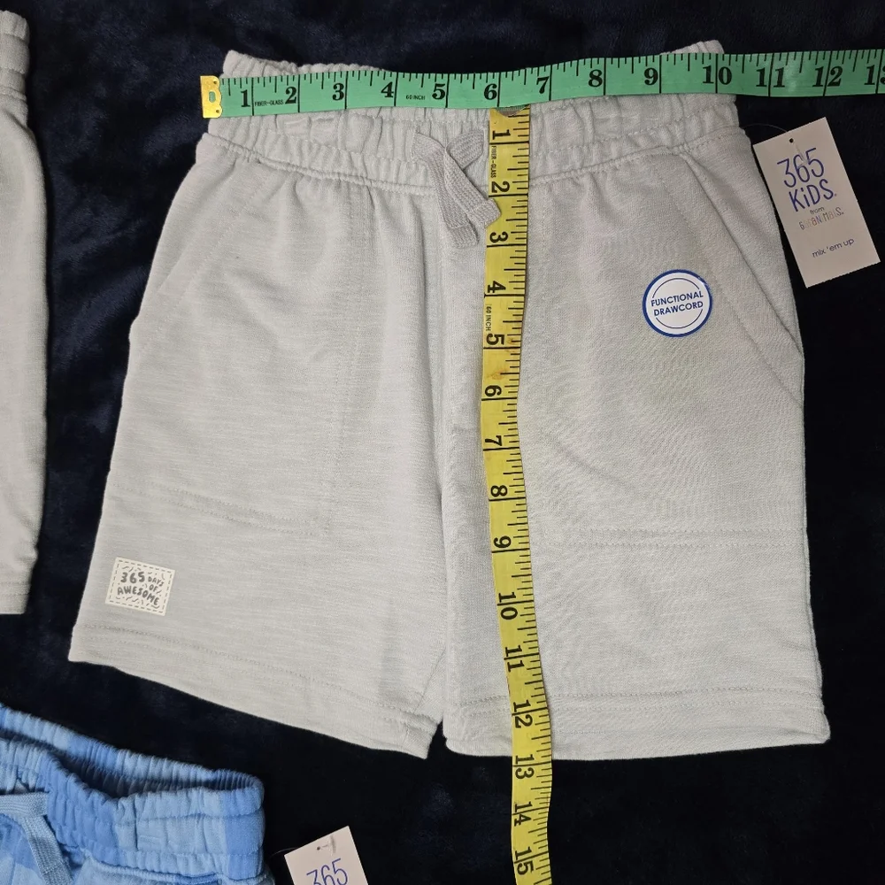 365 Kids Boys Sz 6 FRENCH TERRY SHORTS Gray/blue Pockets/New/Lot of 3/Summertime - Picture 4 of 4